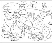 Coloriage Cr&eacute;ature maritime num&eacute;rot&eacute;