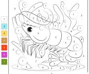 Coloriage Crevette par num&eacute;ro