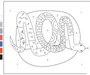 Coloriage Dessin de serpent num&eacute;rot&eacute; &agrave; colorier