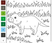 Coloriage Diable de Tasmanie par num&eacute;ro