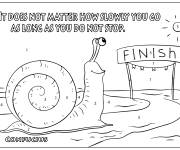 Coloriage Escargot par num&eacute;ro