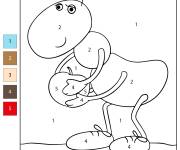 Coloriage Fourmi facile par num&eacute;ro
