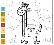 Coloriage Girafe en vecteur pour les petits