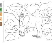 Coloriage Gorille en abstrait pour enfants