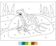 Coloriage Grenouille cp num&eacute;rot&eacute; de 1-3