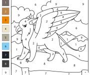 Coloriage Griffon par num&eacute;ro