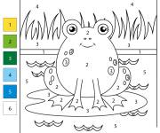 Coloriage Grosse grenouille style cartoon pour enfants