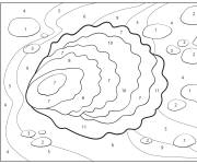 Coloriage Illustration de hu&icirc;tre num&eacute;rot&eacute; de 1-11