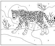 Coloriage Jaguar dessin&eacute; &agrave; la main par num&eacute;ro