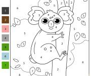 Coloriage Koala de 1-7 imprimable