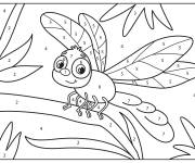 Coloriage Libellule de Disney par num&eacute;ro de 1-7