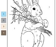 Coloriage Li&egrave;vre par num&eacute;ro