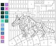 Coloriage Loup num&eacute;rot&eacute; difficile
