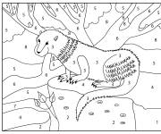 Coloriage Loutre sur la falaise par num&eacute;ro