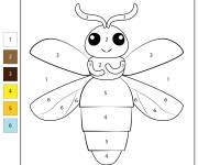 Coloriage Luciole par num&eacute;ro