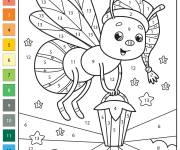 Coloriage Luciole travailleur par num&eacute;ro