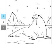 Coloriage et dessins gratuit Magique Morse par num&eacute;ro à imprimer
