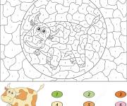 Coloriage Magique vache