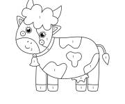 Coloriage Magique vache par num&eacute;ro