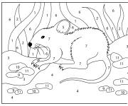 Coloriage Mini souris cp par num&eacute;ro
