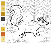 Coloriage Mouffette en vecteur