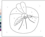 Coloriage Moustique simple par num&eacute;ro