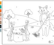 Coloriage Nettoyage des animaux par num&eacute;ro