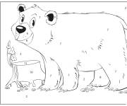 Coloriage Ours adulte par num&eacute;ro de 1-11