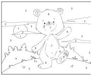 Coloriage Ourson se baladant pour cp