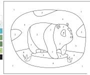 Coloriage Panda num&eacute;rot&eacute; cp