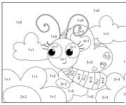 Coloriage Papillon en addition par num&eacute;ro