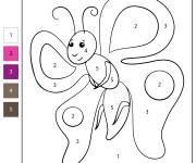 Coloriage Papillon par num&eacute;ro cp