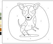 Coloriage Petit Chihuahua par num&eacute;ro