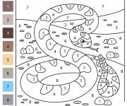 Coloriage Petit Crotale style dessin anim&eacute;