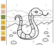 Coloriage Petit serpent en vecteur par num&eacute;ro