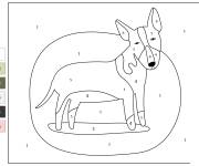 Coloriage Pitbull en souriant num&eacute;rot&eacute;