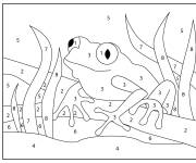 Coloriage Rainette arboricole par num&eacute;ro