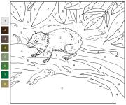Coloriage Rat de lune par num&eacute;ro