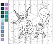 Coloriage Renard num&eacute;rot&eacute; de 1-15 pour adulte