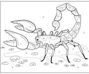 Coloriage Scorpion pour ce1 par num&eacute;ro