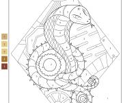 Coloriage Serpent anti-stress num&eacute;rot&eacute;