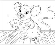 Coloriage Souris aux beaux yeux