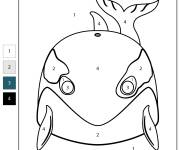 Coloriage T&ecirc;te d'&eacute;paulard kawaii num&eacute;rot&eacute;