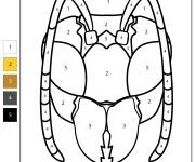 Coloriage T&ecirc;te de gu&ecirc;pe num&eacute;rot&eacute; de 1-5