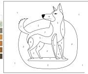 Coloriage Un Berger facile num&eacute;rot&eacute; de 1-7
