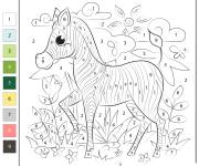 Coloriage Z&eacute;bresse par num&eacute;ro