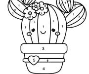 Coloriage Cactus avec des yeux magique CE1