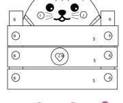 Coloriage et dessins gratuit Chat cach&eacute; en magique CE1 à imprimer