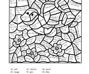 Coloriage Magique CE1 calcul math&eacute;matique tortue