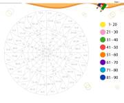 Coloriage Magique CE1 calculs de 5 &agrave; 100